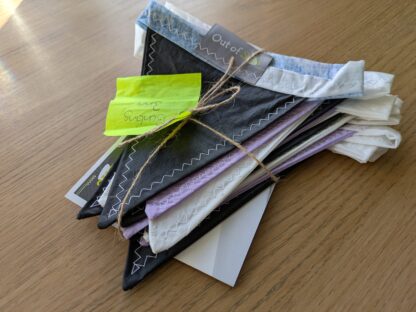 Bunting 3m Black, White & Lilac