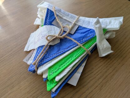 Bunting 3m Green, White & Blue